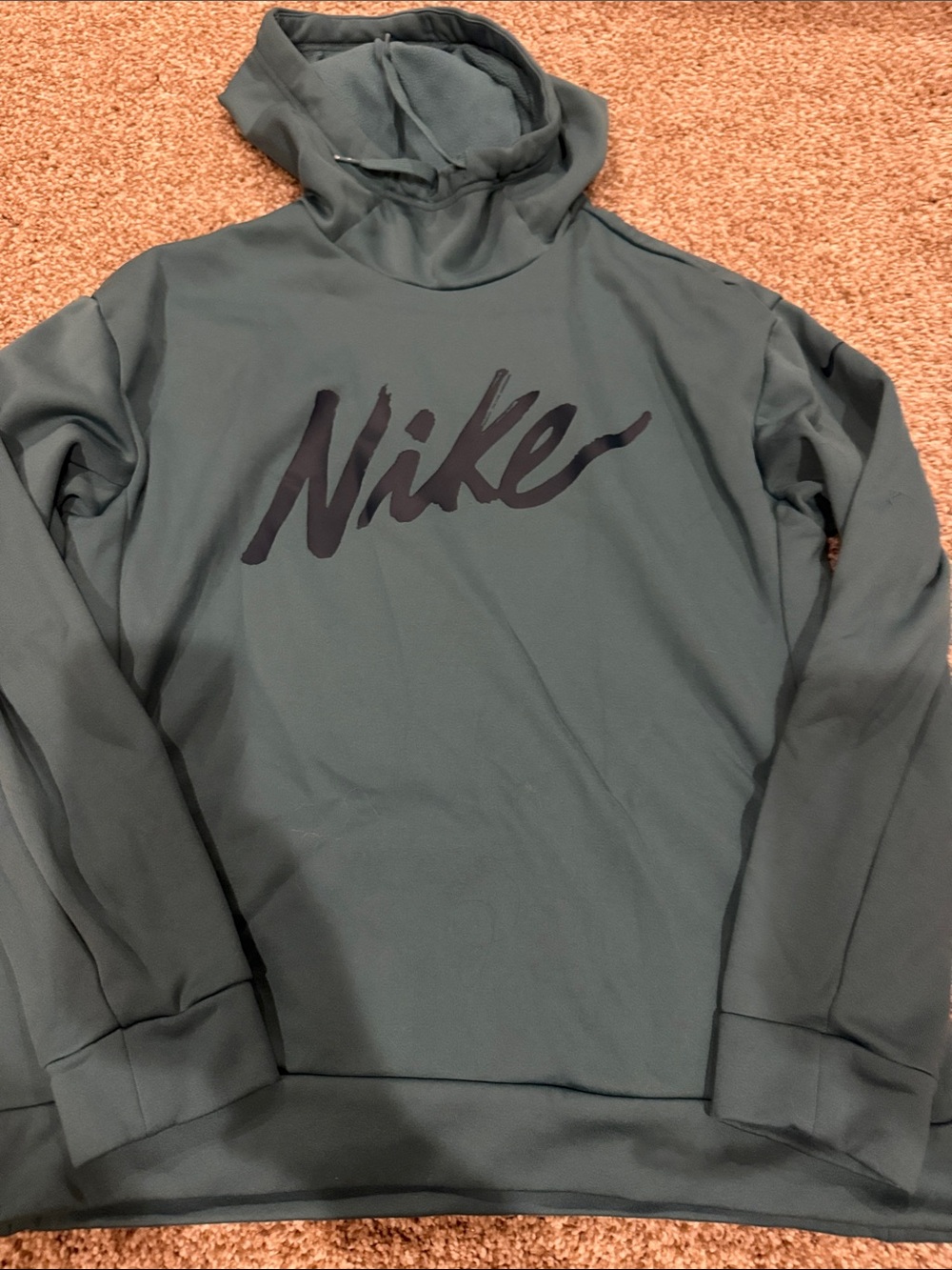 Nike Men's Turtleneck Sweater in Slate Green with Black Logo